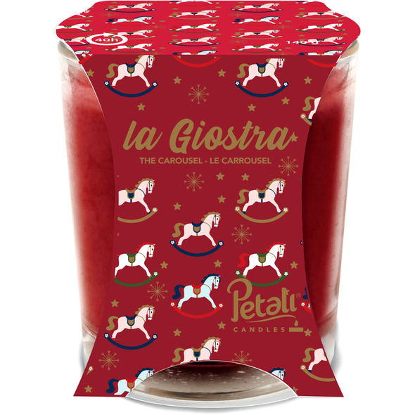 PETALI CANDLES NATALE LA GIOSTRA BICCHIERE 40H 140 grammI