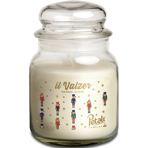 PETALI CANDLES NATALE IL VALZER GIARA MEDIA 60H 340 grammi   