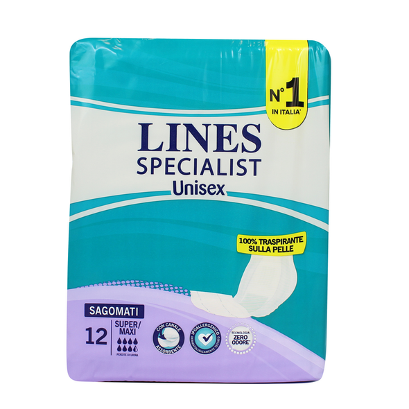 LINES SPECIALIST SAGOMATO SUPER/MAXI 12 PEZZI - DISPOSITIVO MEDICO CE CLASSE 1