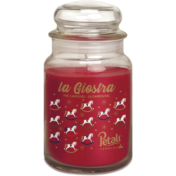 PETALI CANDLES NATALE LA GIOSTRA GIARA GRANDE 100H 510 grammi 