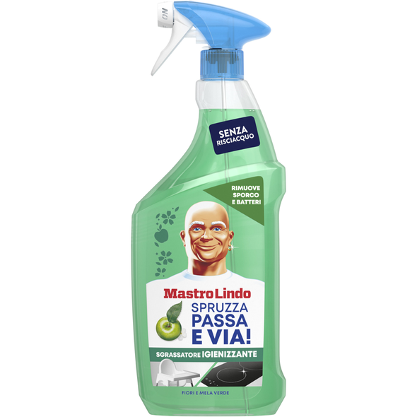 MASTRO LINDO SGRASSATORE IGIENIZZANTE FIORI E MELA VERDE 800 ML  