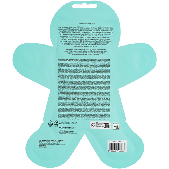 TRI COASTAL NATALE FACE MASK 30 ML FORMA OMINO PAN DI ZENZERO 