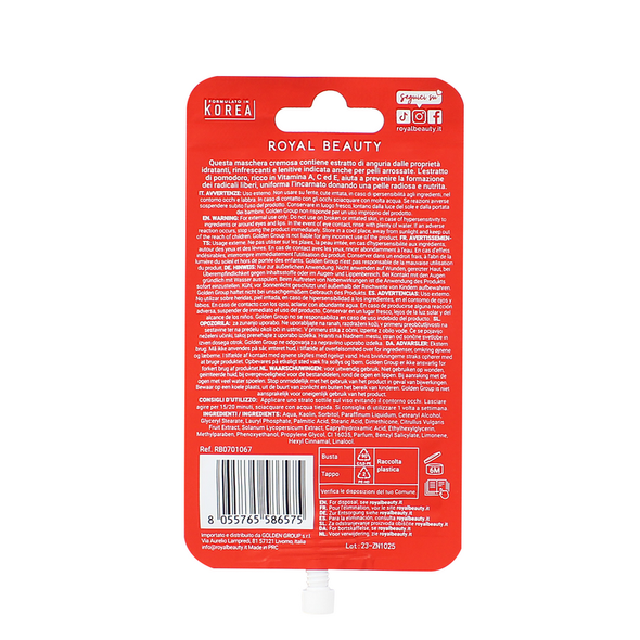 ROYAL BEAUTY MASCHERA VISO ALLA FRUTTA  ANGURIA e POMODORO