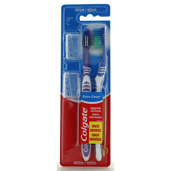 COLGATE SPAZZOLINO EXTRA CLEAN, MEDIO, 2 PZ.
