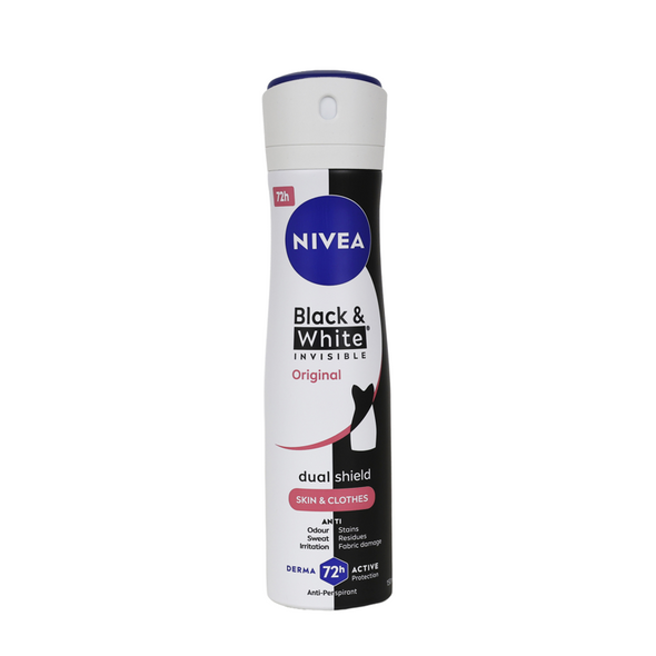 NIVEA DEODORANTE SPRAY BLACK & WHITE INVISIBLE 72H 150 ML