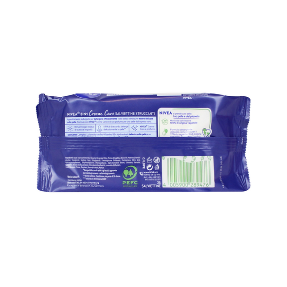 NIVEA VISO 25 SALVIETTE STRUCCANTI CREME CARE    