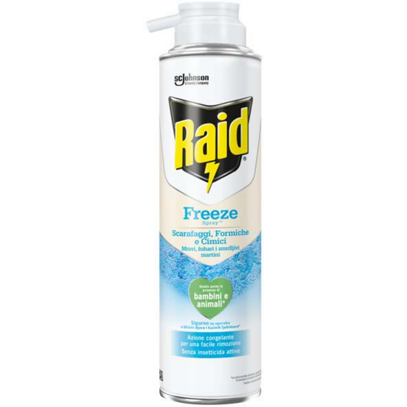 RAID FREEZE SPRAY SCARAFAGGI, FORMICHE e CIMICI 350 ML