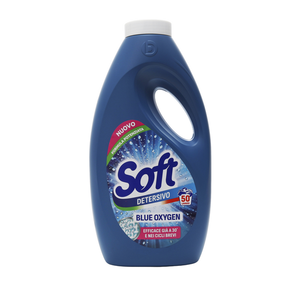 SOFT DETERSIVO BUCATO LAVATRICE BLUE OXYGEN 50 LAVAGGI 2250 ML 