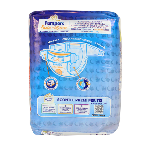 PAMPERS PANNOLINI SOLE E LUNA 4 MAXI 7-18 Kg 17 PZ.