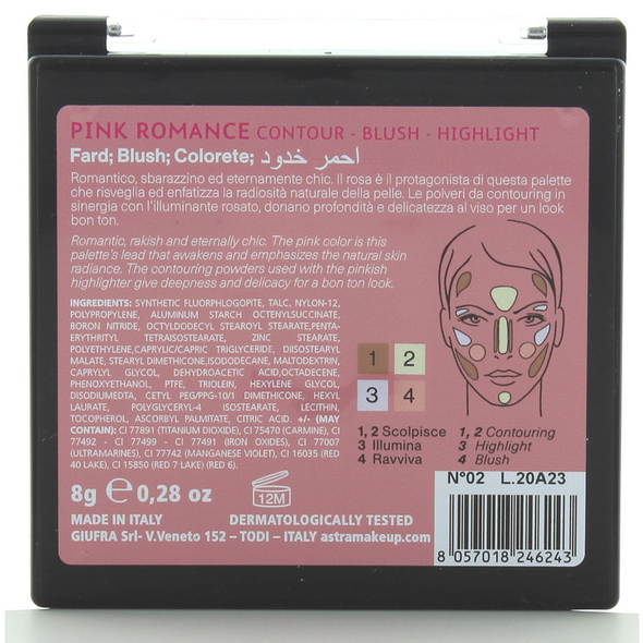 ASTRA BLUSH ROMANCE PINK PALETTE