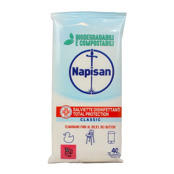 NAPISAN 40 SALVIETTE BIODEGRADABILI DISINFETTANTI CLASSIC