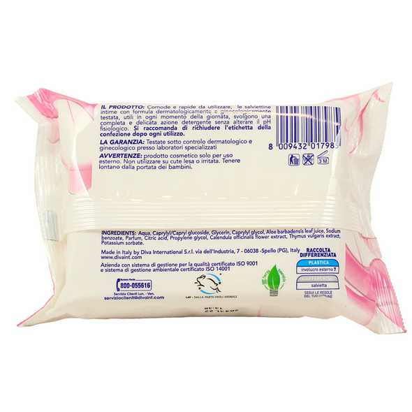 NICE 20 SALVIETTE INTIME CON ALOE E GLICERINA