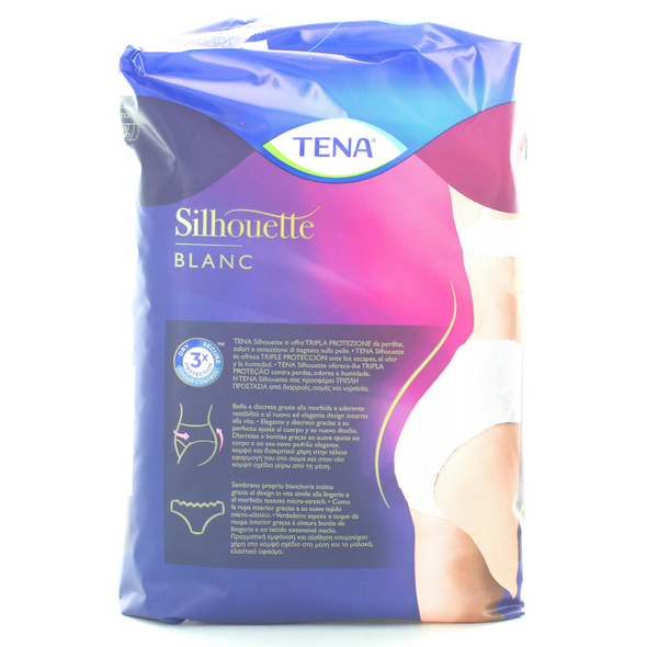 TENA SILHOUETTE BLANC VITA BASSA MUTANDINE ASSORBENTI FEMMINILI 5 PZ TAGLIA L DISPOSITIVO MEDICO CE CL1