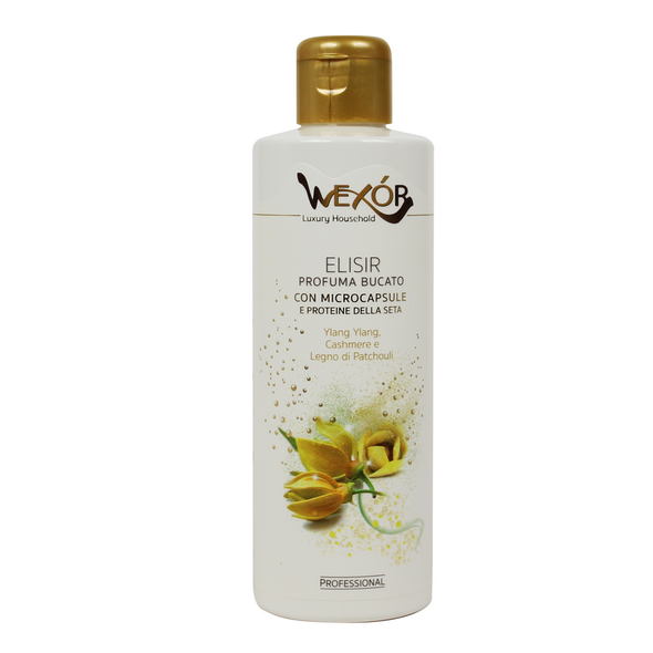 WEXOR ELISIR PROFUMA BUCATO CON MICROCAPSULE YLANG YLANG, CASHMERE E LEGNO DI PATCHOULI 200 ML 
