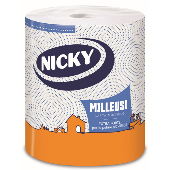 NICKY ASCIUGATUTTO MILLEUSI BOBINA FORTE 18050 STRAPPI 3 VELI