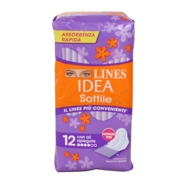 LINES IDEA SOTTILE GIORNO ALI RIPIEGATO IN BUSTINA 12 PZ 