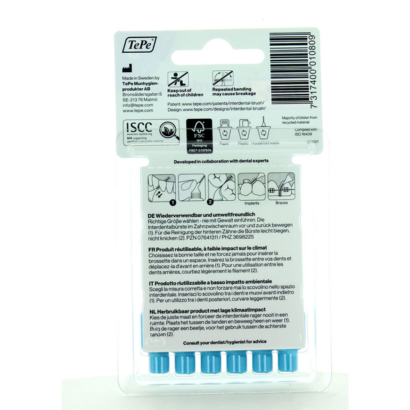 TEPE SCOVOLINO BLU 0,6mm BISTER 6 PZ.