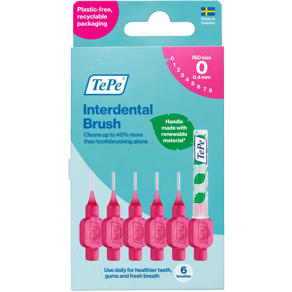 TEPE SCOVOLINO ROSA ISO SIZE 0 0,4mm BLISTER 6 PEZZI