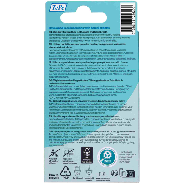 TEPE SCOVOLINO ROSA ISO SIZE 0 0,4mm BLISTER 6 PEZZI