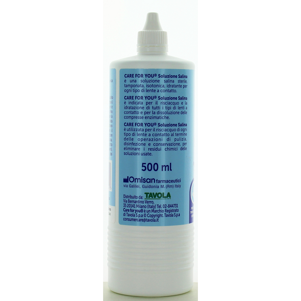 CARE FOR YOU SOLUZIONE SALINA RISCIACQUA OGNI TIPO DI LENTI A CONTATTO 500 ML