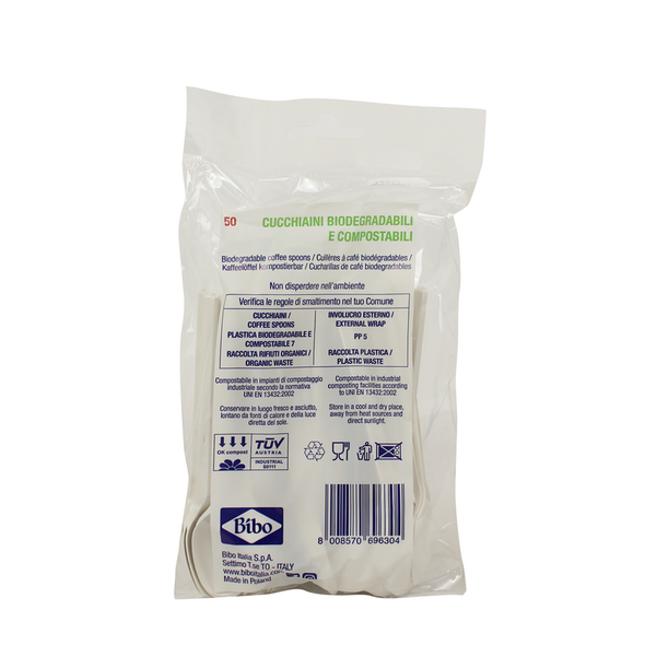 BIBO NATURAL 50 CUCCHIAINI COMPOSTABILI 