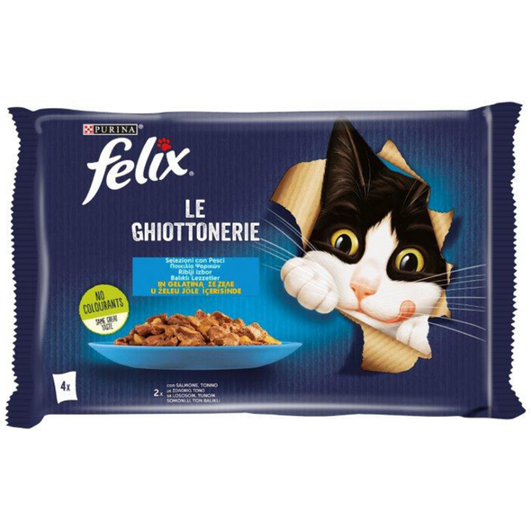 FELIX LE GHIOTTONERIE 4 BUSTE DA 85 GRAMMI 2 SALMONE 2 TONNO