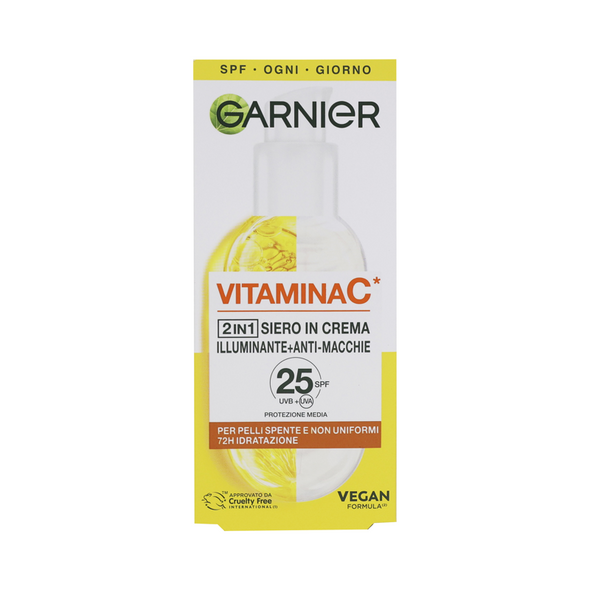 GARNIER SKIN ACTIVE SIERO IN CREMA VITAMINA C ILLUMINANTE ANTIMACCHIA SPF25 50 ML 