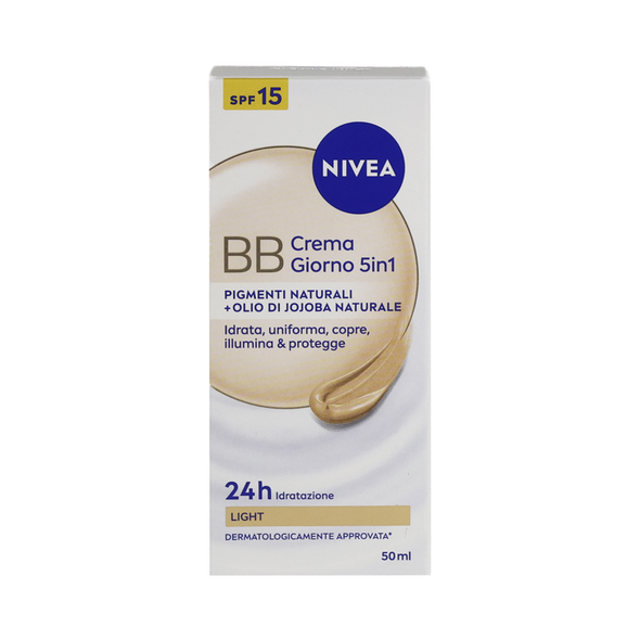 NIVEA VISO ESSENTIALS BB CREMA NATURALE UNIFORMANTE SUPER IDRATANTE GIORNO PER TUTTI ITIPI DI PELLE 50 ML 
