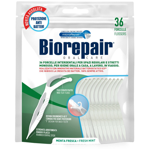 BIOREPAIR 36 FORCELLE INTERDENTALI MONOUSO ALLA MENTA FRESCA
