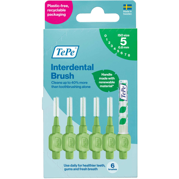 TEPE SCOVOLINO GREEN ISO SIZE 5 mm0,8 BLISTER 6 PEZZI