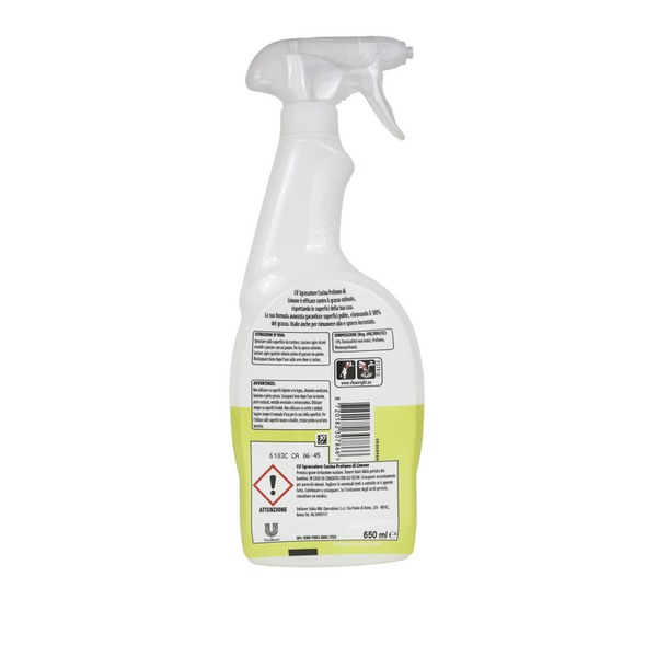 CIF SPRAY GREEN ACTIVE SGRASSATORE CUCINA OLIO ESSNEZIALE DI LIMONE 650 ML  