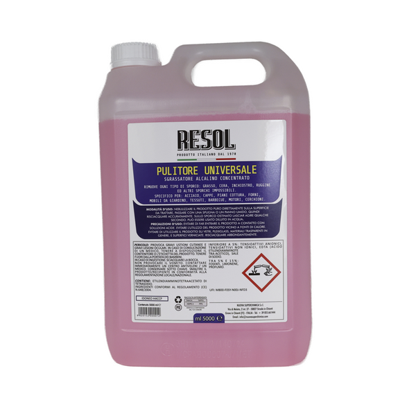 RESOL - PULITORE UNIVERSALE 5 LITRI TANICA FORMATO PROFESSIONALE