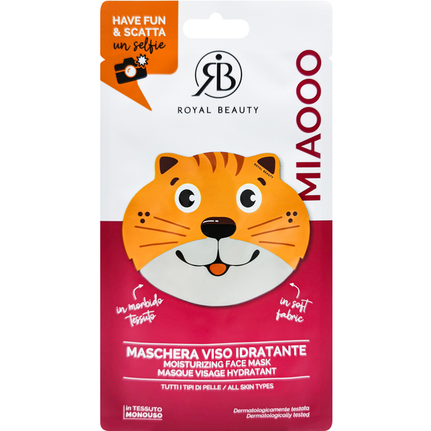 ROYAL BEAUTY MASCHERA VISO IN TESSUTO ANIMAL STYLE IDRATANTE RB701079 -  PiùMe