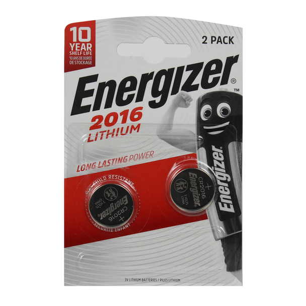 Envirofit Energizer Batterie Al Litio A Bottone 2016 (2 Pezzi) - 3 Volt, Per Cardiofrequenzimetri E Giocattoli - 3