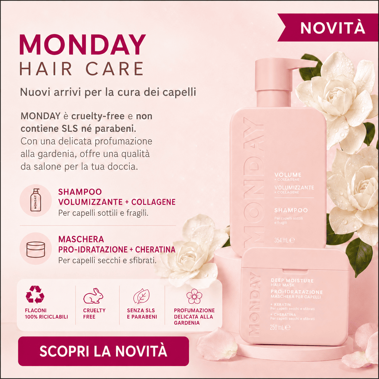 MONDAY: finalmente è arrivata la linea che rivoluzionerà la tua haircare!