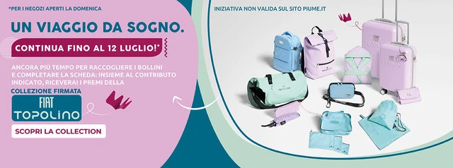 Un viaggio da sogno con la collection PIUME TOPOLINO