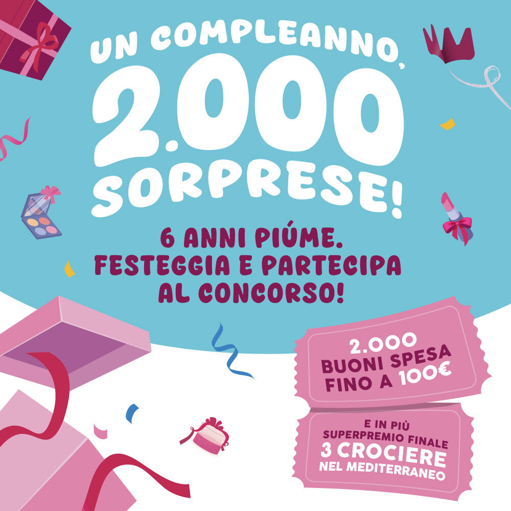 Festeggia il compleanno PiùMe! 2000 sorprese ti aspettano