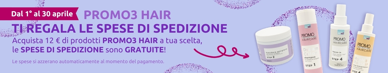 Promo3 haircare ti regala le spese di spedizione