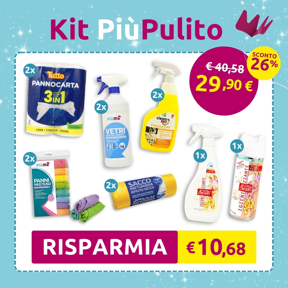Convenienza e comodità con il KIT PIU PULITO