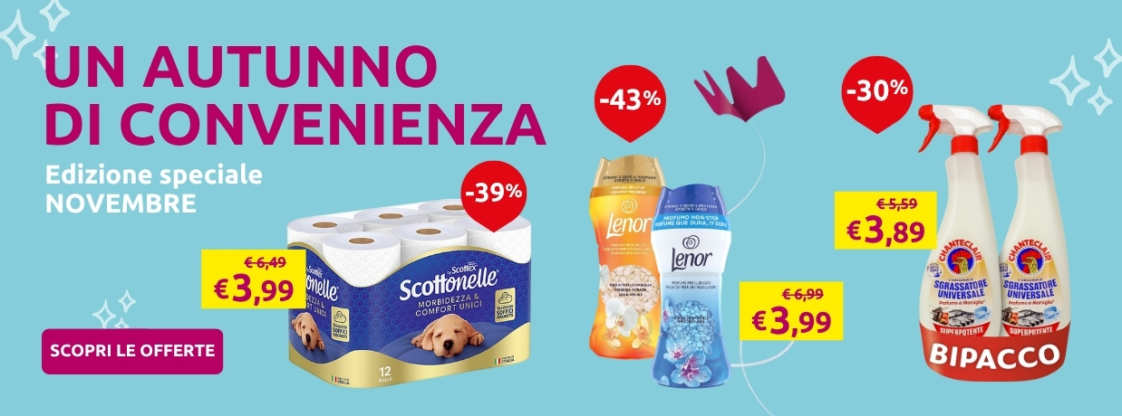 Un autunno di convenienza, non perdere le nostre offerte