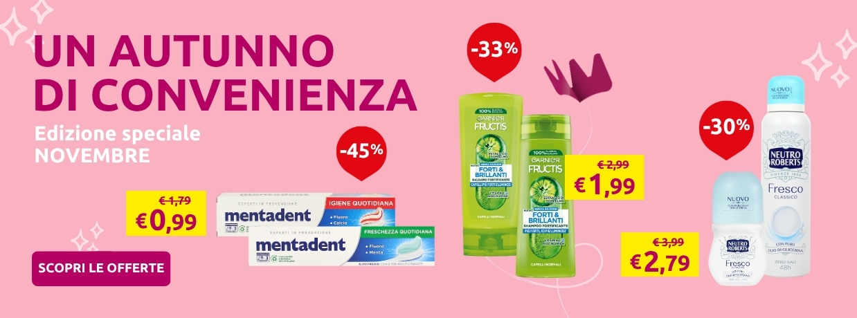 Un autunno di convenienza, non perdere le nostre offerte