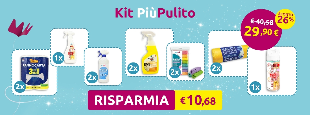 Convenienza e comodità con il KIT PIU PULITO