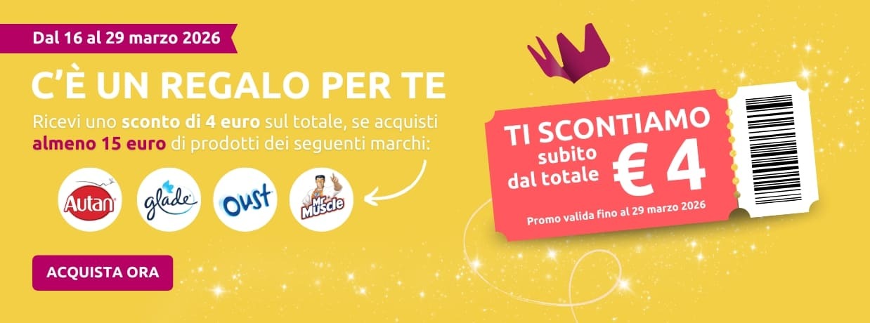 Promozione SCJ, sconto 4 euro