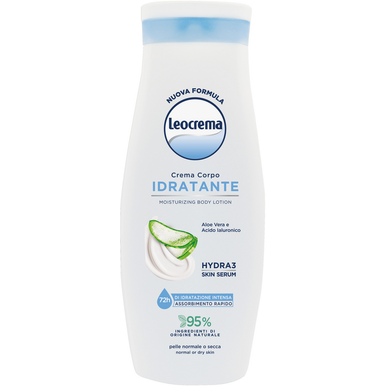 LEOCREMA FLUIDA CREMA CORPO IDRATANTE ALOE VERA e ACIDO IALURONICO PELLE  MORMALE o SECCA 400 ML - PiMe