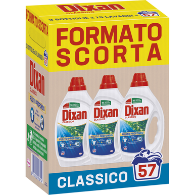 DIXAN DETERSIVO LIQUIDO BUCATO LAVATRICE CLASSICO 2 PEZZI DA 19 LAVAGGI