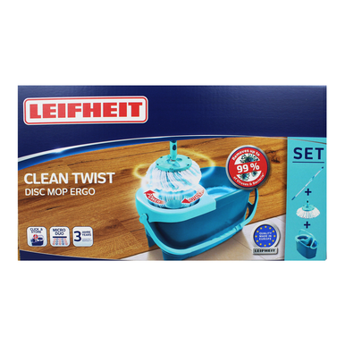 Testina Lavapavimenti Leifheit Power 3 In 1 - Blu, 40x30cm, Lavabile In Lavatrice - Foto 7