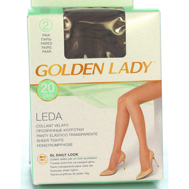 Lot De 5 Collants Extra Large Golden Lady - 20 Deniers - Taille XL - Couleur Castoro