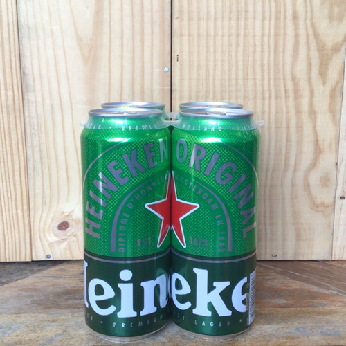 (D) Heineken - Premium Malt Lager - 4 pack 16oz Cans