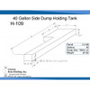 40 Gallon L-Shaped Side Dump Holding Tank | H-109