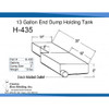 13 Gallon L-Shaped End Dump Holding Tank | H-435